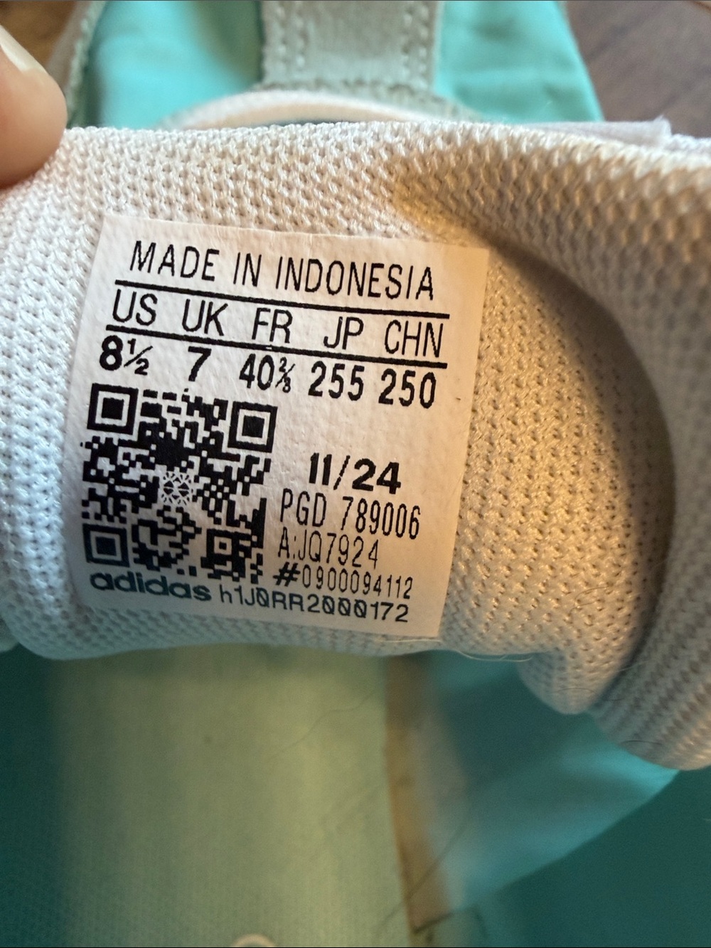 Adidas Cloudfoam Comfort Women’s Mint Teal Retro Running Sneakers - Picture 5 of 5